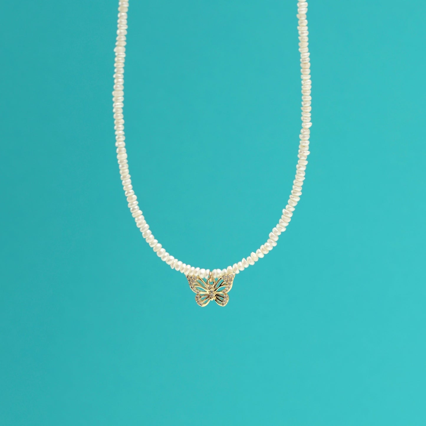 Pearl necklace butterfly