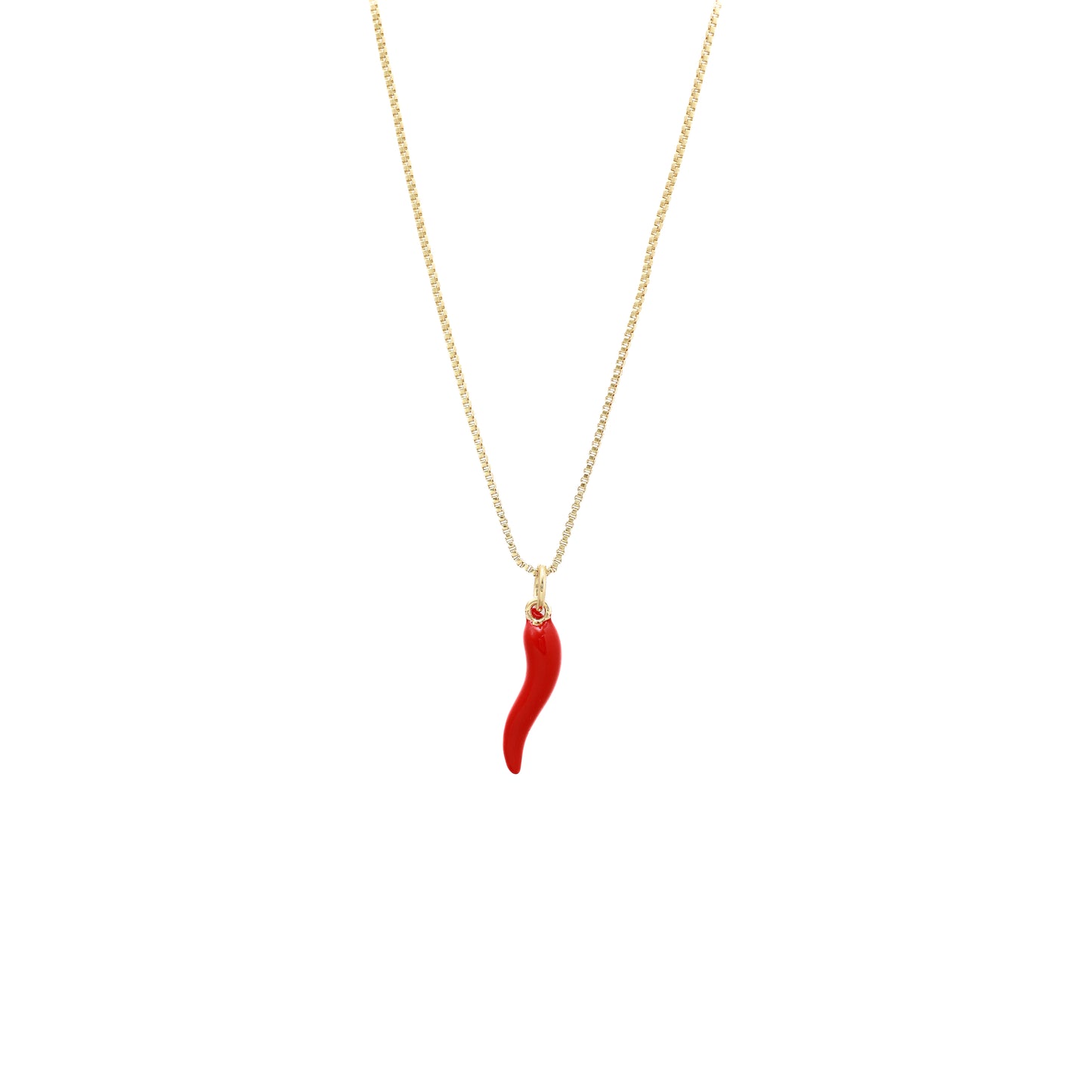 Fine necklace chili red