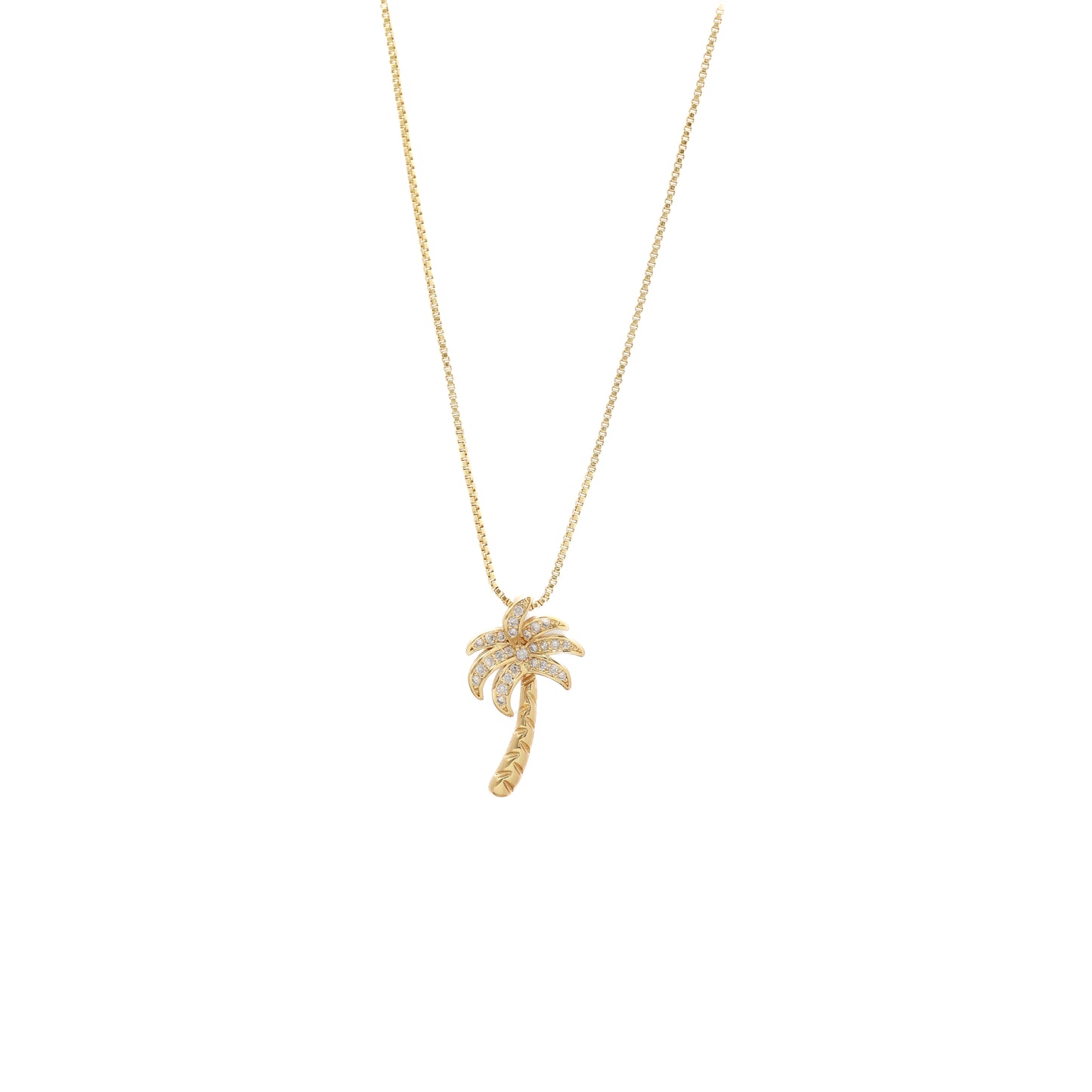 Fine necklace palm zircon