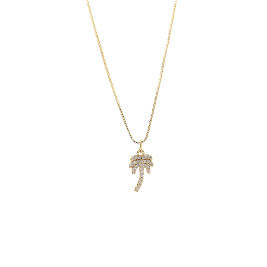 Fine necklace palm gold