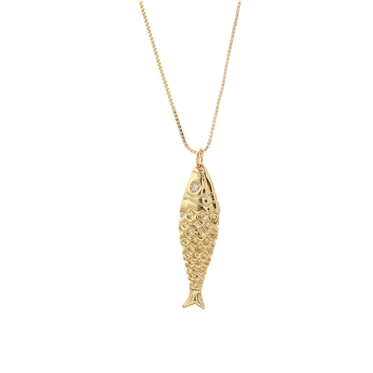 Fine necklace fish gold