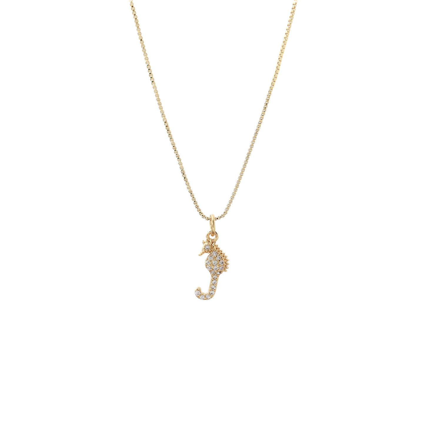 Fine necklace sea horse