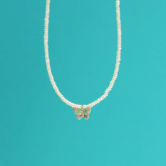 Pearl necklace butterfly